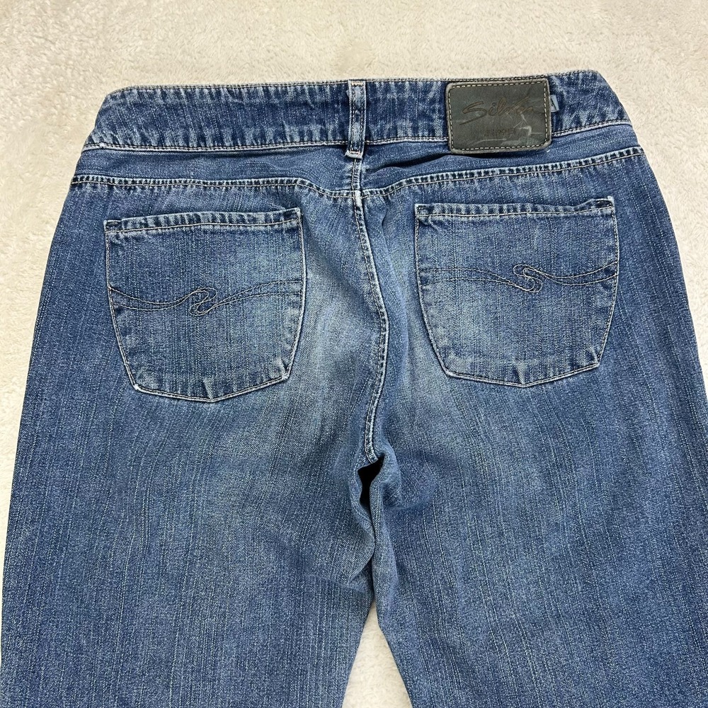 Silver Cropped Capri Jeans Womens Size 30 Blue Denim Low Rise Classic Stretch - Picture 6 of 15